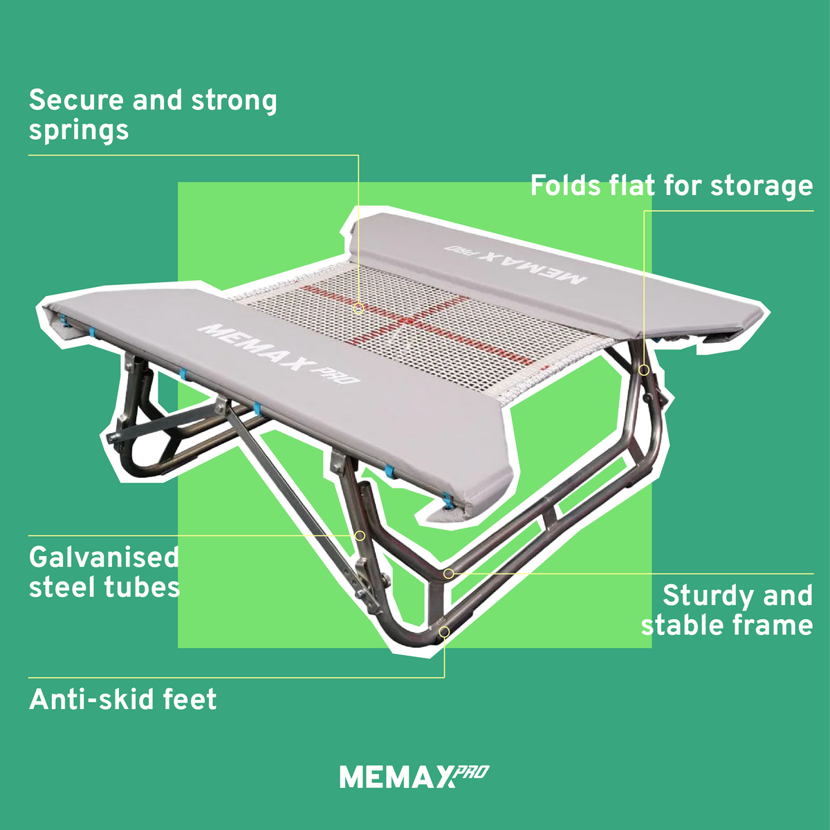 Pro Series - Open-End Incline Trampoline - 140x130cm