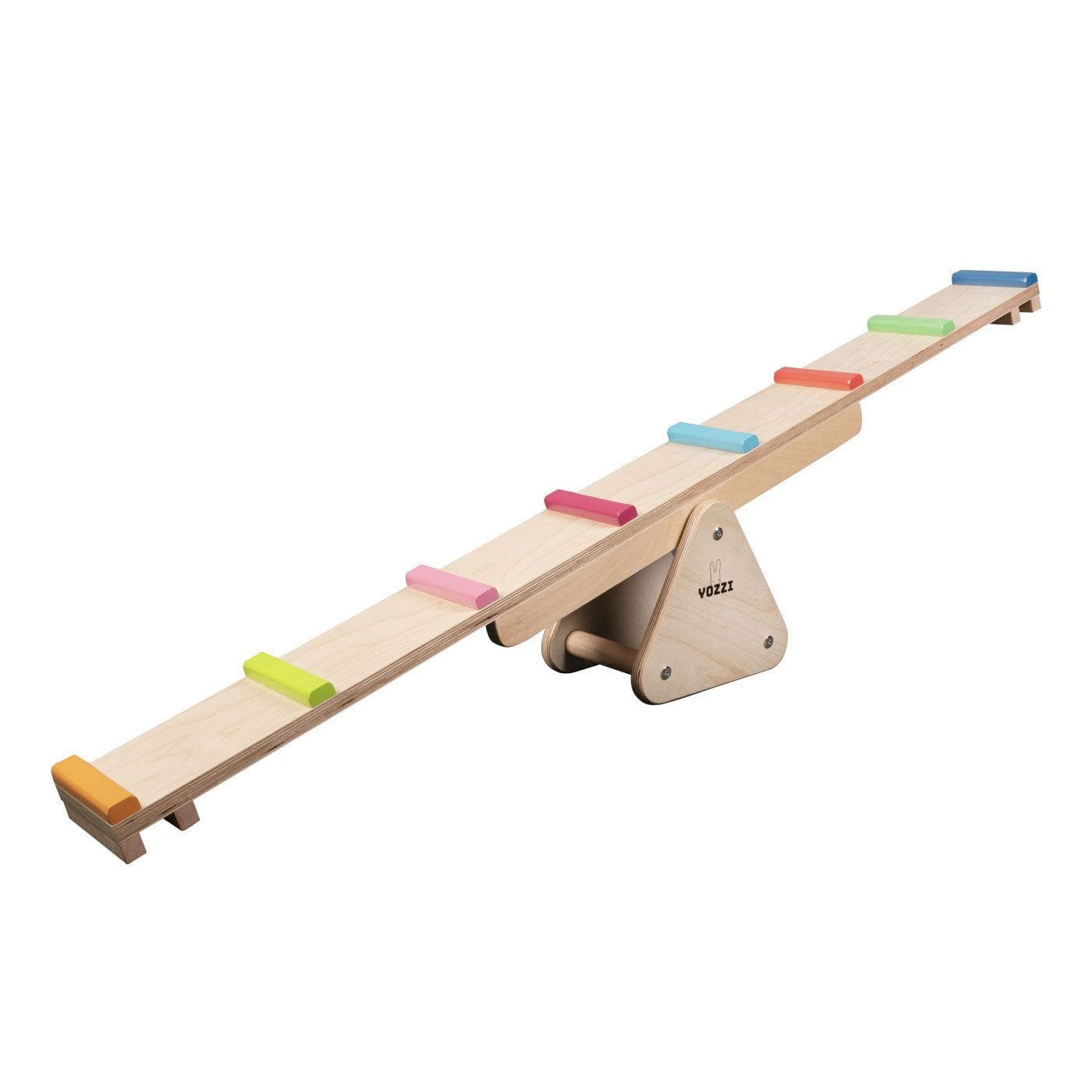 MEMAX 2-in-1 Wooden Seesaw and Rainbow Balance Bridge