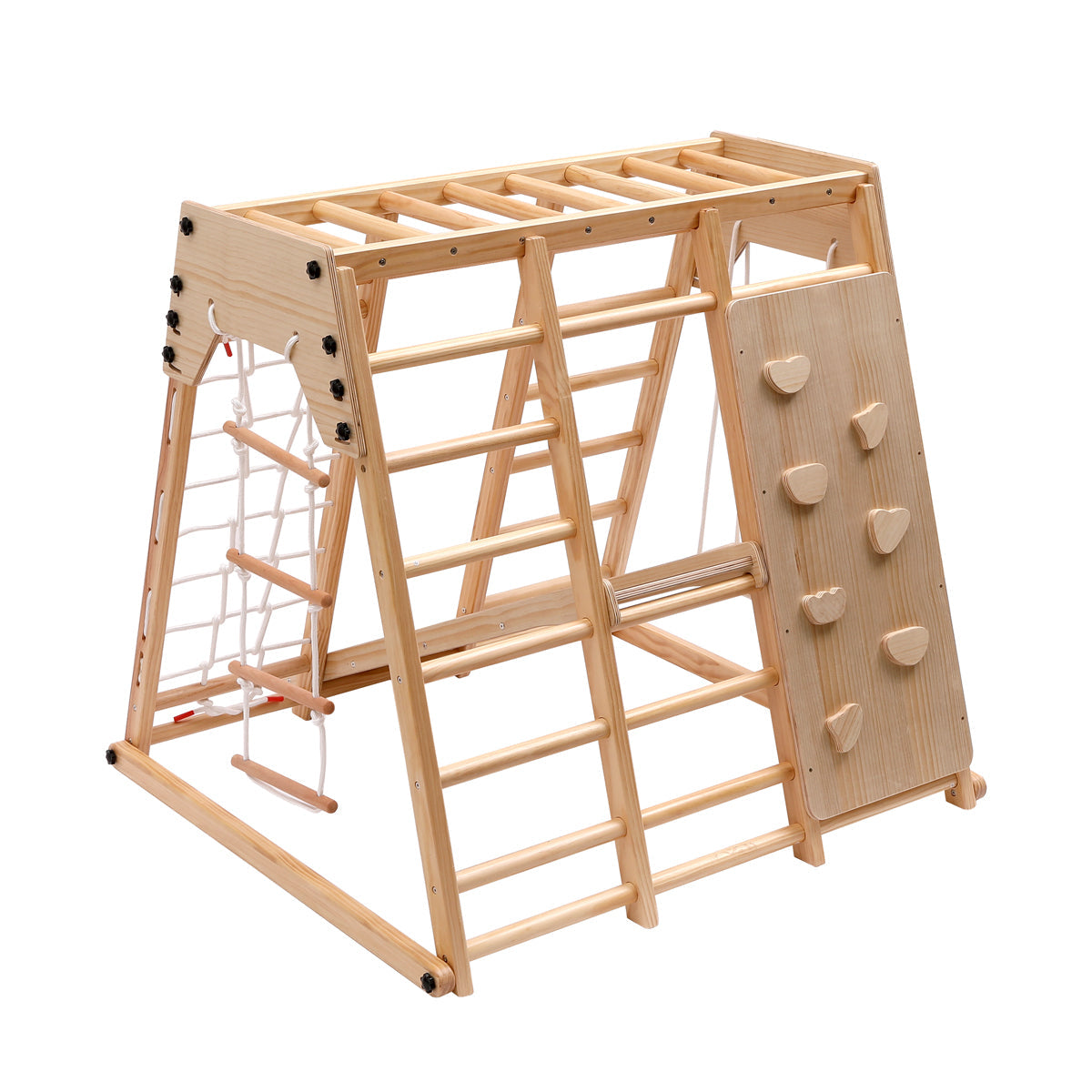 YOZZI Kids Indoor Large Gym Wooden Climber Set