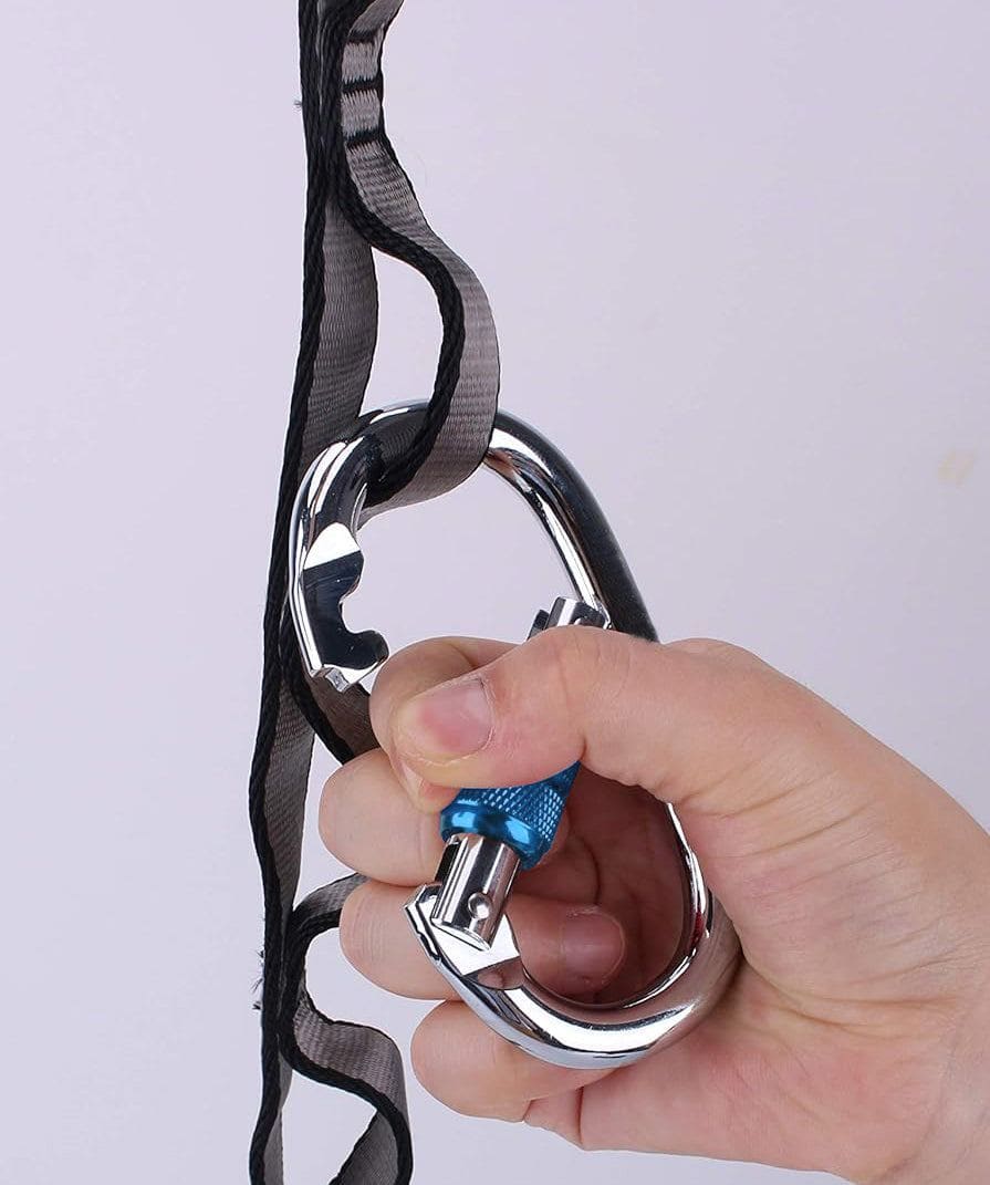 2PC Large Carabiner Clips, Climbing Carabiner, Multipurpose for Aerial Yoga, Rigging, Ropes, Hammocks