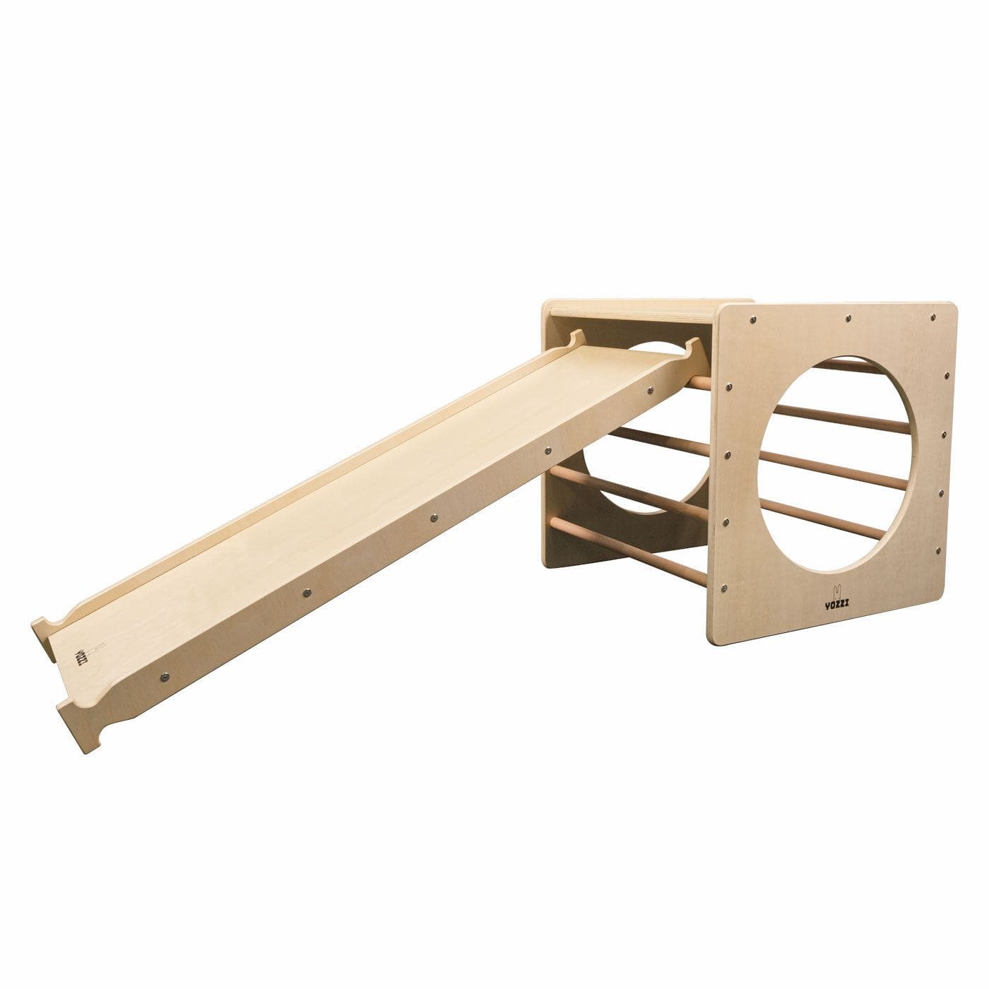 MEMAX Kids Climber Set - Wooden Cube Climber with Ramp/Slide