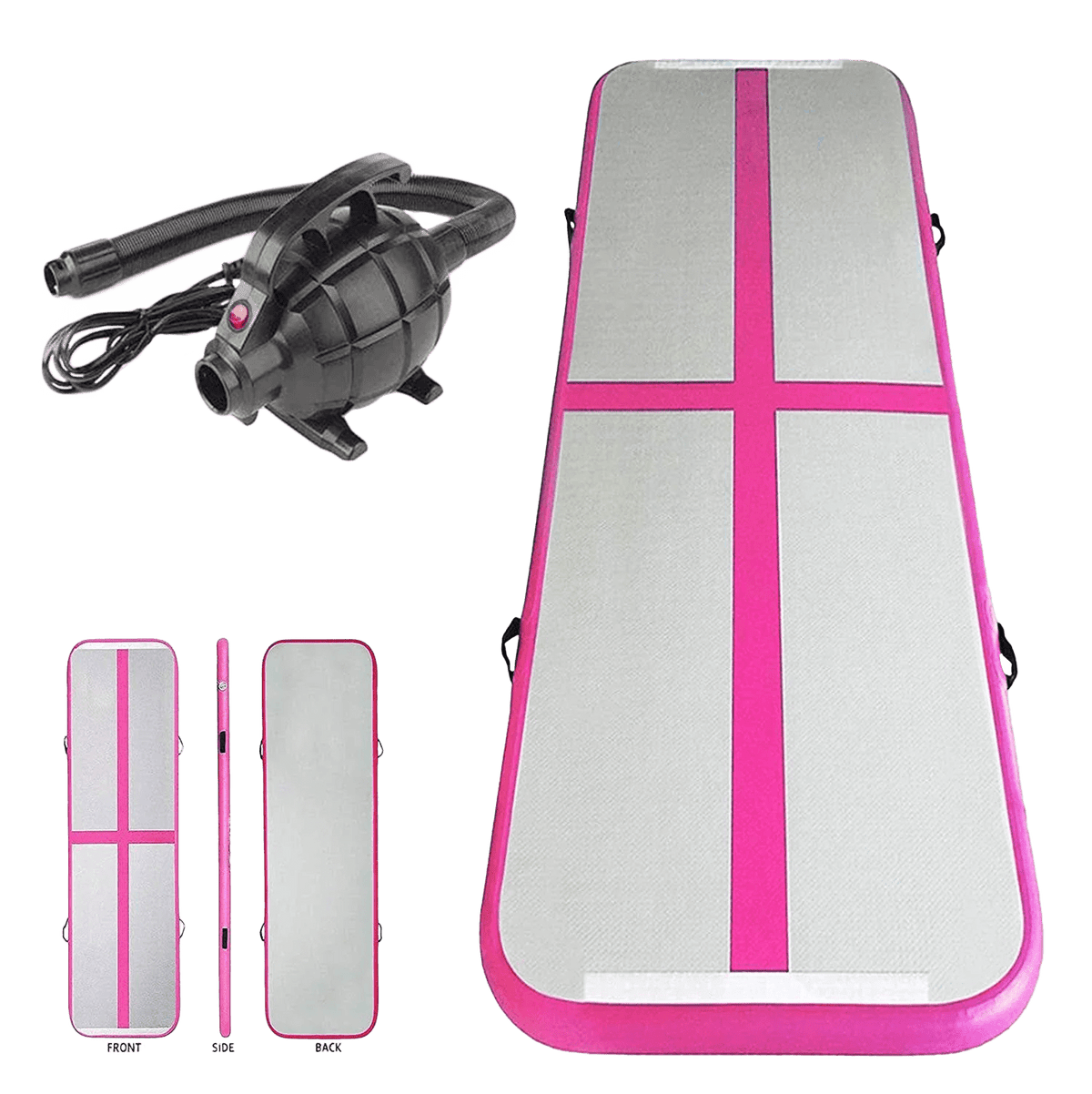 3x1M Inflatable Air Track Mat Tumbling Floor Home Gymnastics Mat Green with Electric Pump