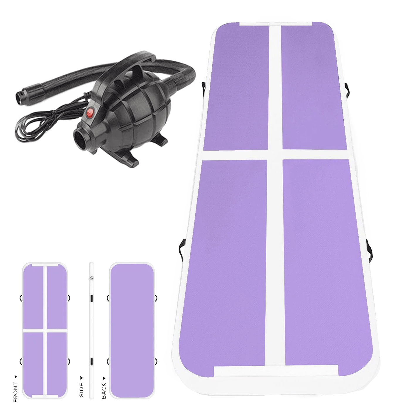 3x1M Inflatable Air Track Mat Tumbling Floor Home Gymnastics Mat Green with Electric Pump