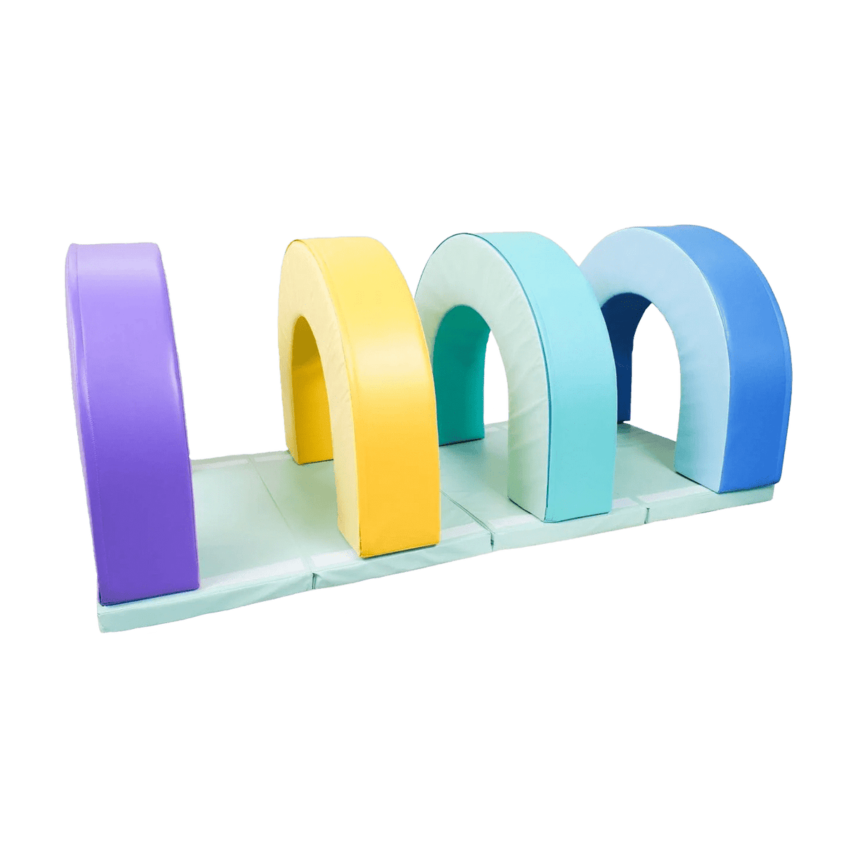 MEMAX Baby Playroom Soft Arch Tunnel Set of 4 with Crawling Mat