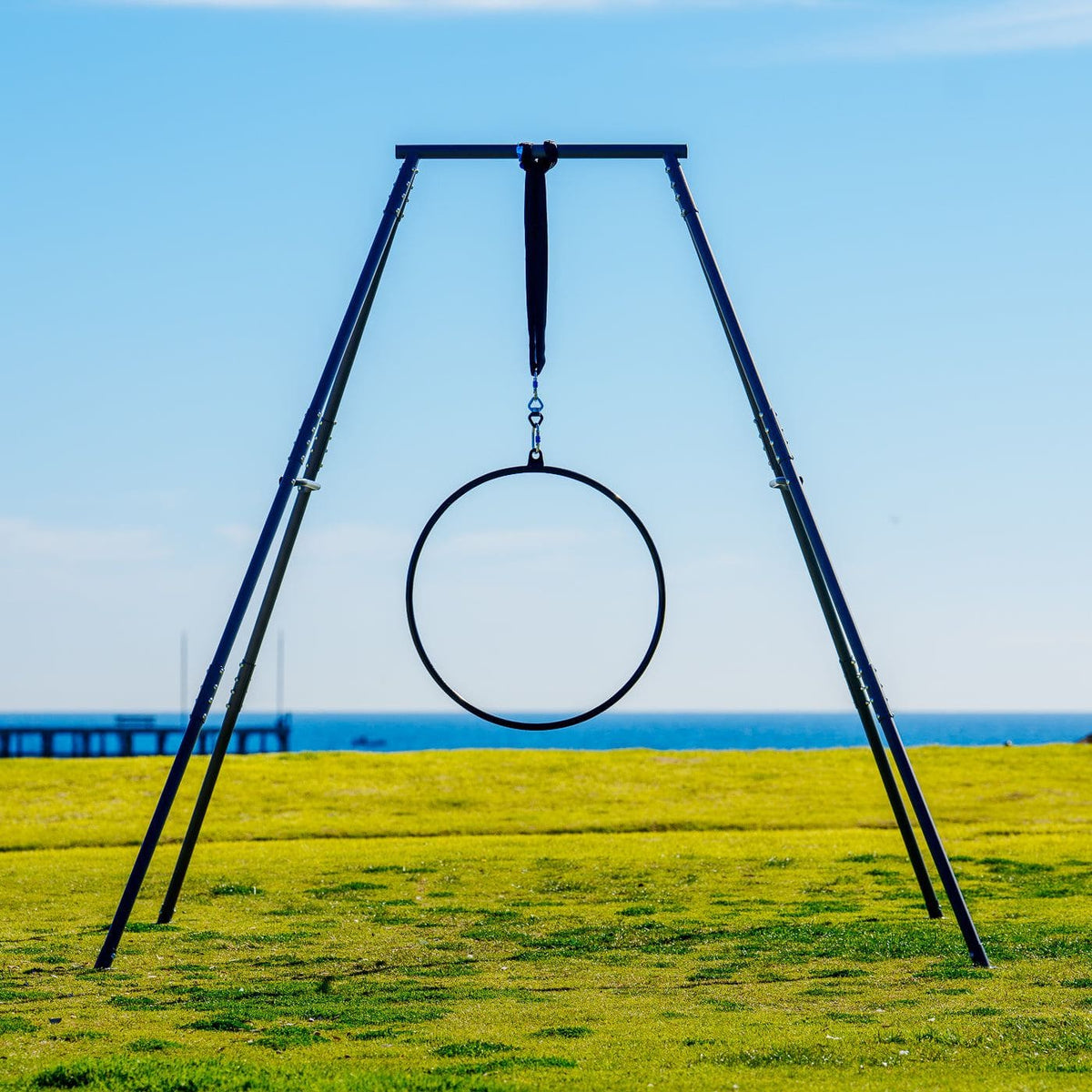 MEMAX Aerial Lyra Hoop Set | Aerial Ring with Full Accessories – Chrome & Black