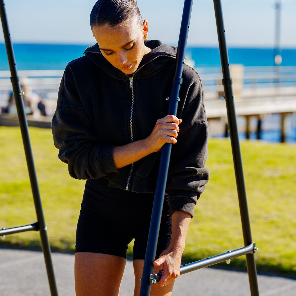MEMAX Foldable Pull-Up and Aerial Yoga Stand