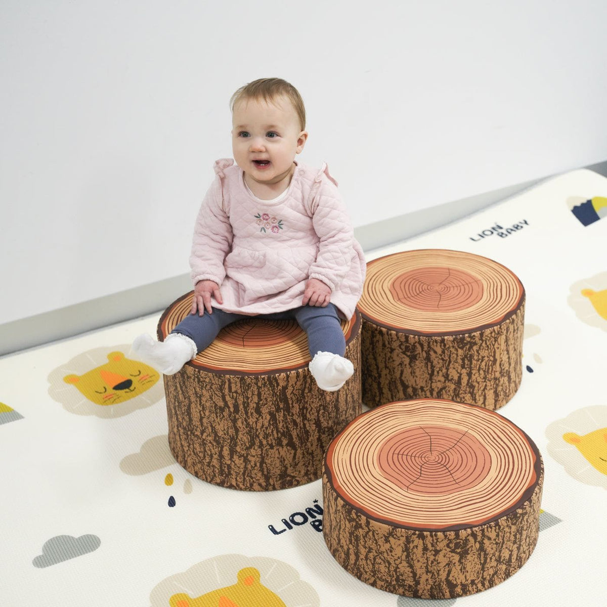 Tree Theme Stump Stools - 3 Pieces