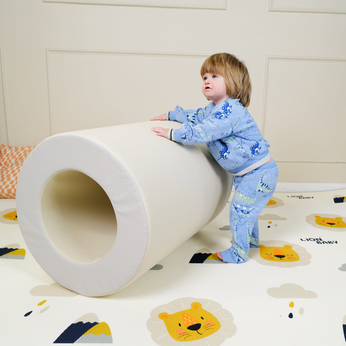 YOZZI Large Soft Play Foam Block Tumble n&#39; Roll Barrels - 2 Piece