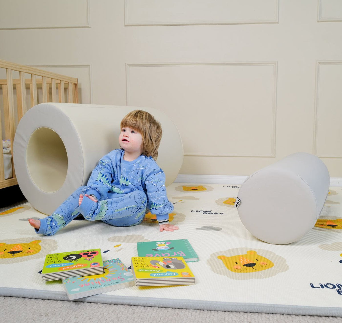 YOZZI Large Soft Play Foam Block Tumble n' Roll Barrels - 2 Piece