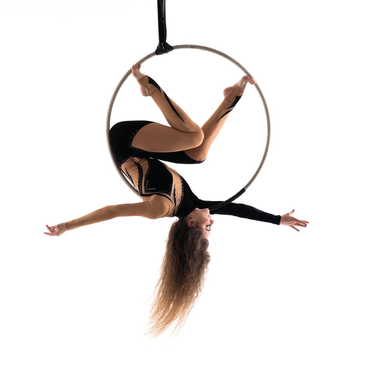 Lyra Hoop with Full Set Hardware - Chrome/Black