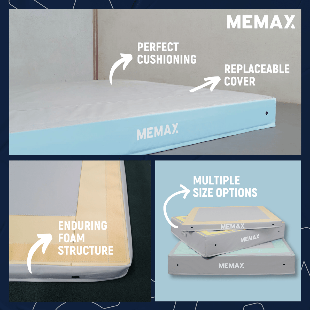 10cm Thick Modular Safety Mat Crash Mat - Very Soft