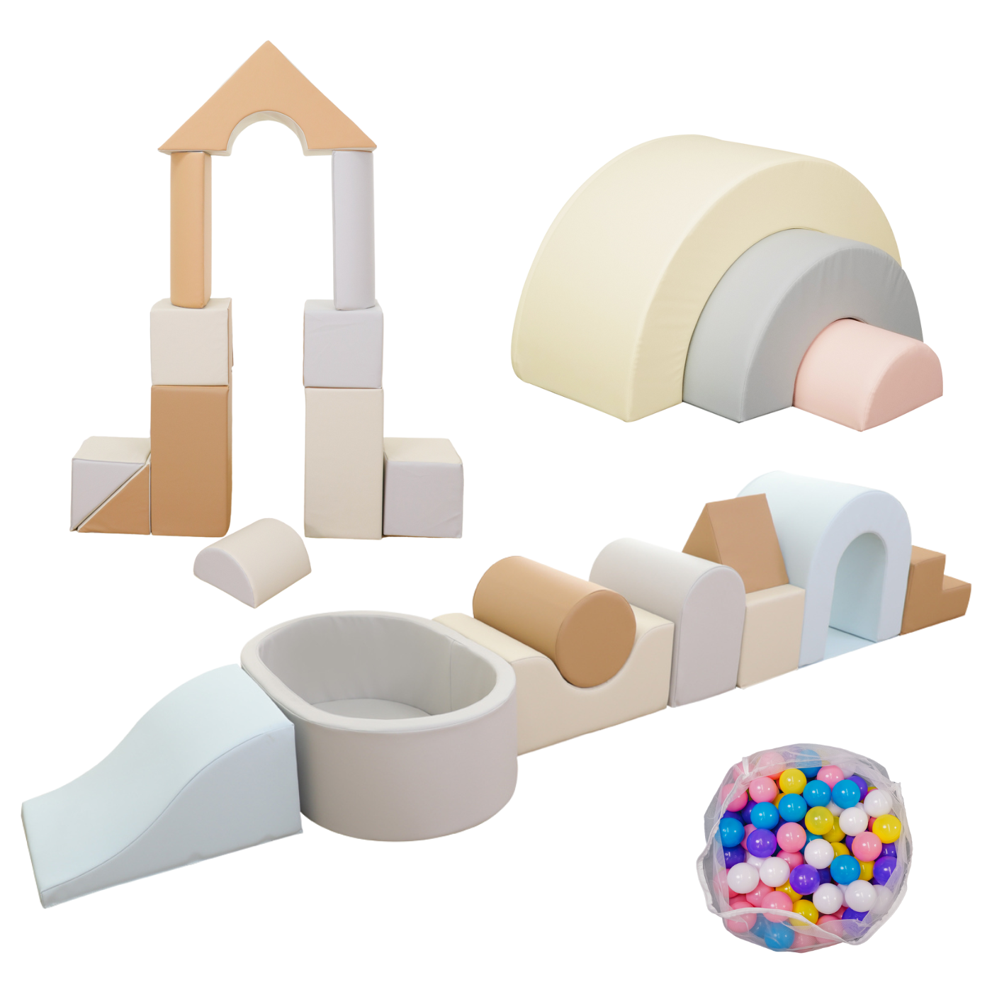 YOZZI Sensory Montessori Baby Soft Play Value Bundle - 23 Piece