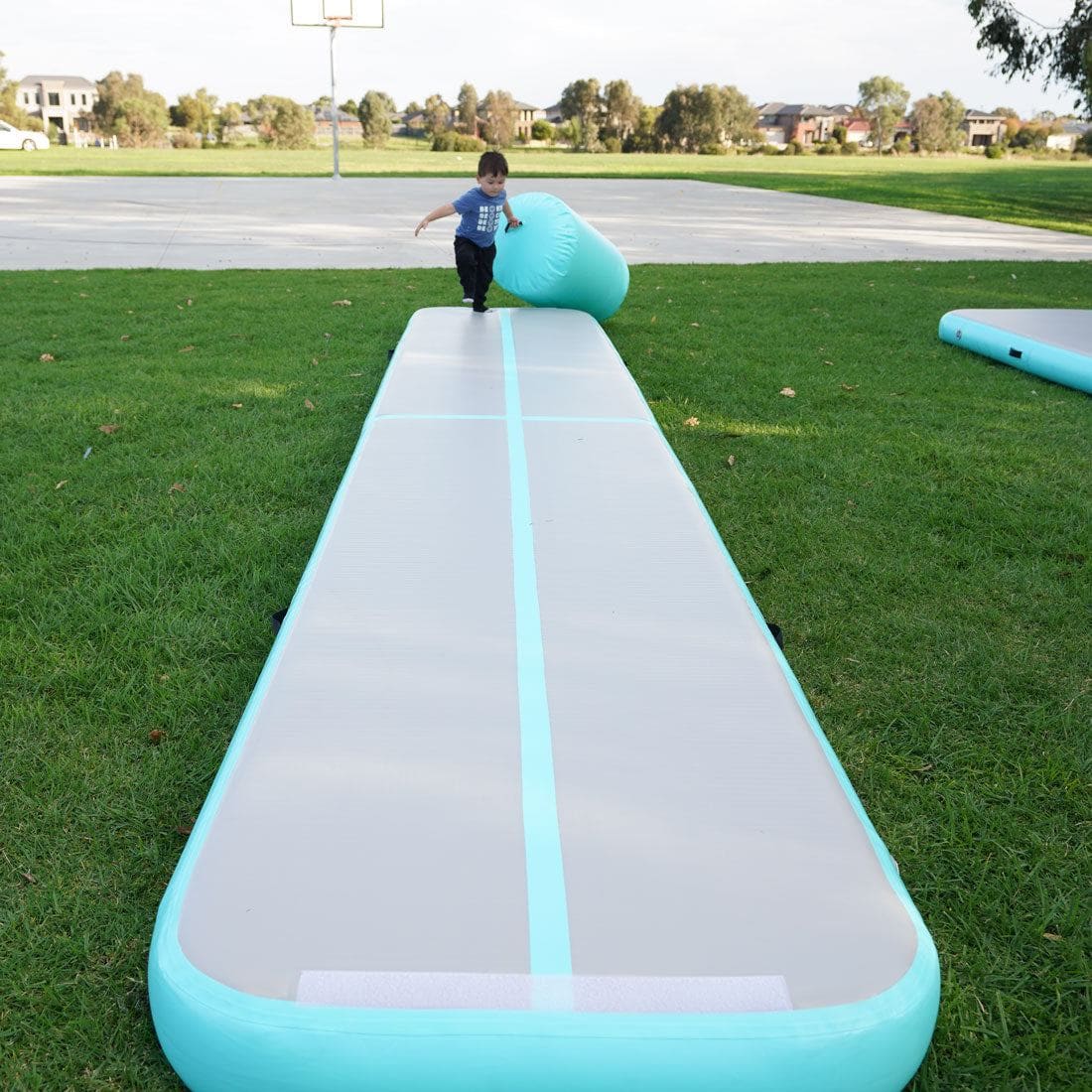 Inflatable Air Track Mat with Electric Pump - Pink