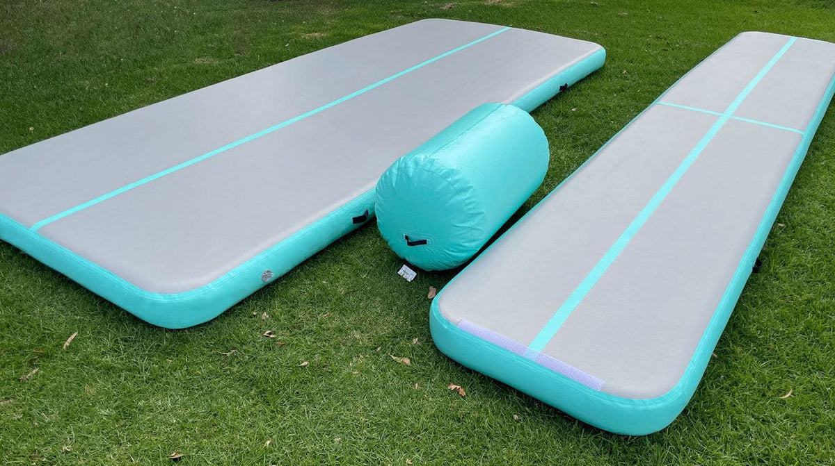 Inflatable Air Track Mat with Electric Pump - Green